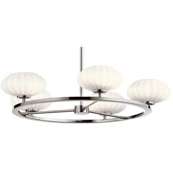 Wisząca lampa QN-PIM5-PC IP44 okrągła z kloszami chrom