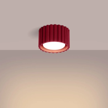 Lampa sufitowa AURA SL.1822 ryflowana burgundowa 1xGx53
