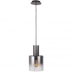 LAMPA wisząca JAVIER MD17076-1A BK Italux szklana OPRAWA zwis tuba przydymiona