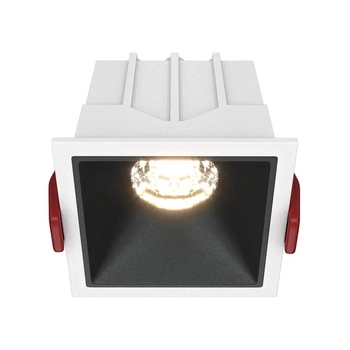 Kwadratowa lampa sufitowa Alfa DL043-01-10W3K-D-SQ-WB Maytoni LED 10W 3000K wpust biały czarny