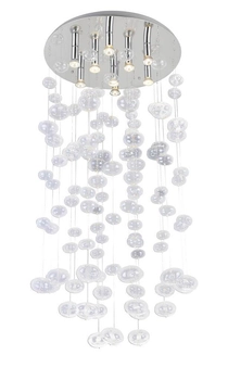 Pokojowa lampa wisząca Luvia glamour kryształki chrom