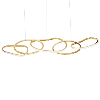 Metalowa wisząca lampa Anneli 34-35646 LED 45W 3000K do salonu złota