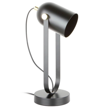 Stojąca lampa biurkowa Aries regulowana metalowa srebrna