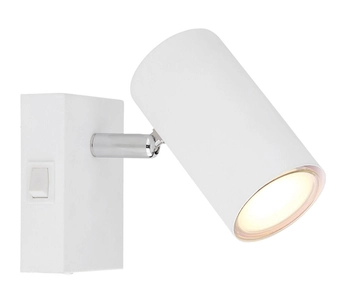 Lampa ścienna ruchoma Robby 57911-1W z włącznikiem biała