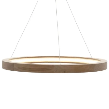 Ekologiczna lampa wisząca Oak drewniany ring nad stół