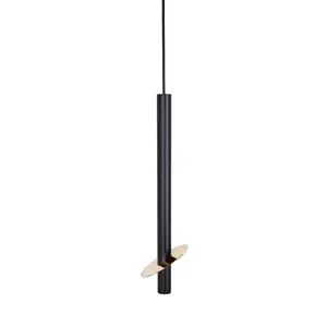 Wisząca lampa metalowa Sopel Ring 41228 podłużna czarna złota