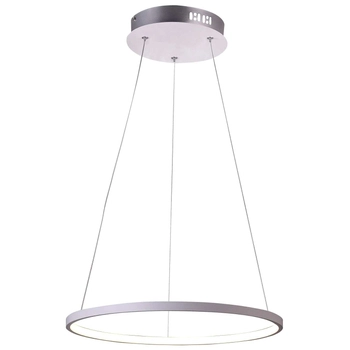 LAMPA wisząca LUNE 31-64639 Candellux fururystyczna OPRAWA zwis LED 18W 4000K pierścień ring biały