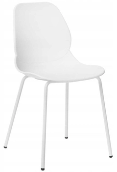 Krzesło Aria KH010100936 z profilowanym siedziskiem białe