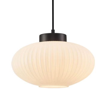 Szklana lampa wisząca Groste PND-52376-1-BK Italux czarny biały OUTLET