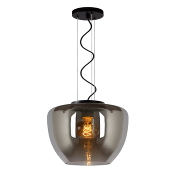 Loftowa lampa wisząca Florien 30473/28/65 Lucide szklana przydymiona czarna