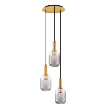 Potrójna lampa wisząca QUERISA LE45216 do jadalni złota