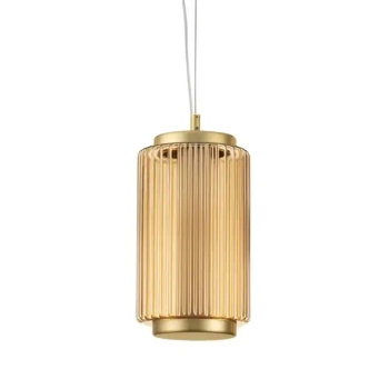 Szklana wisząca lampa TABRUNO LE45170 LED 10W 3000K bursztynowa