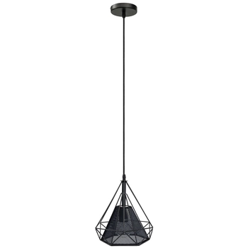 Industrialna LAMPA wisząca Piramida 8801/1 ZWIS - 07 Elem druciana OPRAWA metalowy ZWIS piramida czarna