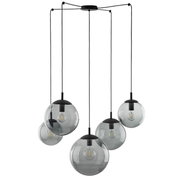 Zwisająca lampa kaskadowa Esme 5382 pająk bubble grafitowa czarna