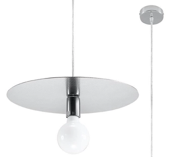 LAMPA wisząca SL.0854 metalowa OPRAWA zwis loftowy dysk chrom