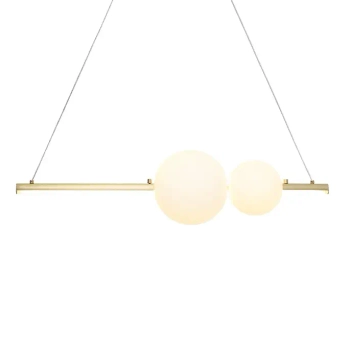 Kulista lampa wisząca 22108 LED 13W 3000K ściemnialna biała złota