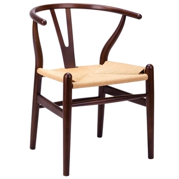 Jadalniane krzesło klasyczne Wishbone DC-541.DARK.BROWN ciemnobrązowe