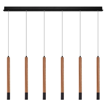 Wisząca lampa nad stół Izolda AZ3340 LED 27W 3100K sople drewniana czarna