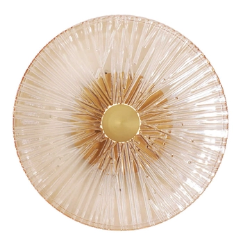 Ścienny kinkiet szklany Allure W0355 LED 5W 3000K okrągła bursztynowa