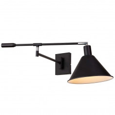 Industrialna LAMPA ścienna TRINITY MB-402721-IT BL Italux metalowa OPRAWA na wysięgniku loft czarna