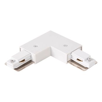 Jednoobwodowy łącznik-L + zasilanie centralne Track Light ML0717 białe