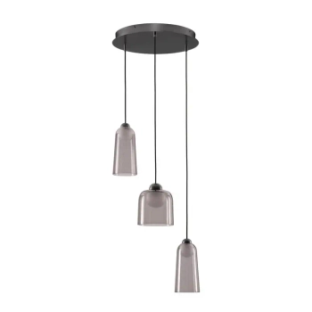 Potrójna wisząca lampa TAVENCO LE45213 LED 15W 3000K czarny różowy