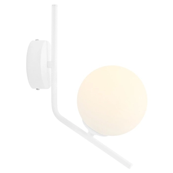 Kinkiet LAMPA szklana GALLIA 1095C Aldex biała kula ścienna
