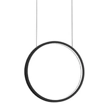 Lampa zwisowa nad stół AGARO 5306 Shilo LED 9W 3000K obręcz czarna
