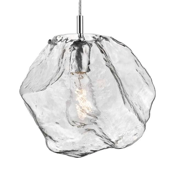 Szklana lampa wisząca kamień  ROCK P0488-01A-F4AC chrom przezroczysty