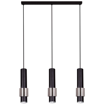 LAMPA wisząca Nikos K-4714 Kaja metalowa OPRAWA tuby ZWIS na listwie sople czarne chrom