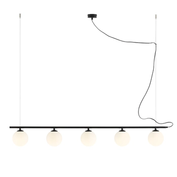 Wisząca lampa modernistyczna Beryl 1006F1 kule na listwie czarna biała