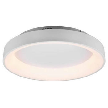 Sufitowa LAMPA plafon GIRONA 671290131 Trio metalowa OPRAWA okrągła LED 48W 2700K - 6000K z pilotem biała