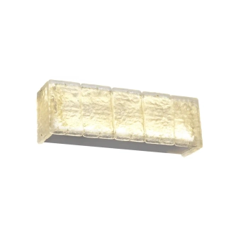 Niklowany kinkiet SAVOY W0455 szklana belka LED 7W 3000K glamour