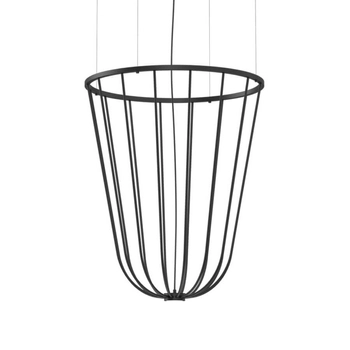 Dekoracyjna lampa zwisająca no. Moon 5145 Shilo druciak czarny