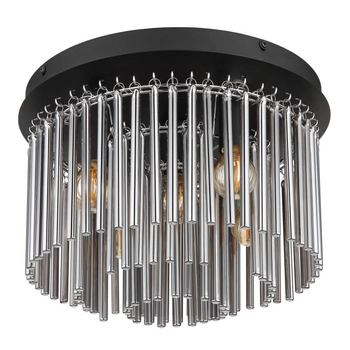 Sufitowa lampa do sypialni GORLEY 15698D glamour czarna przydymiona