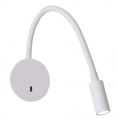 LAMPA ścienna SENISE LP-2021/1W WH regulowana LED 3W 3000K na peszlu biała