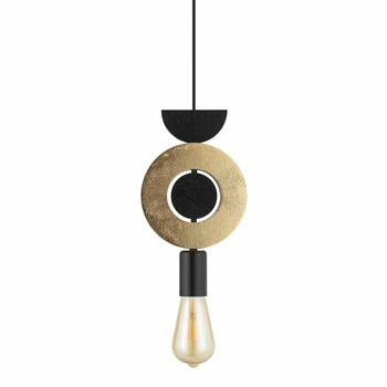 Wisząca lampa Drops 11180 do salonu okręgi złota czarna