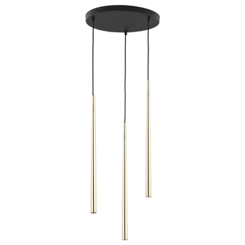 Kaskadowa lampa wisząca Piano 6421 TK Lighting tuby czarna złota