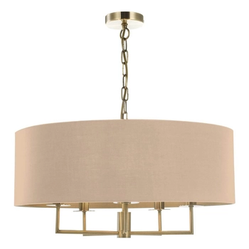 Wisząca lampa salonowa Jamelia JAM0501 Dar Lighting szara mosiądz