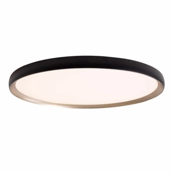 Okrągły plafon Vik C0237 LED 40W+5W 3000K metalowy czarny złoty