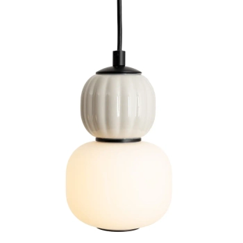 Zwisająca szklana lampa Modern P0624 LED 5W 3000K do salonu jasno szary
