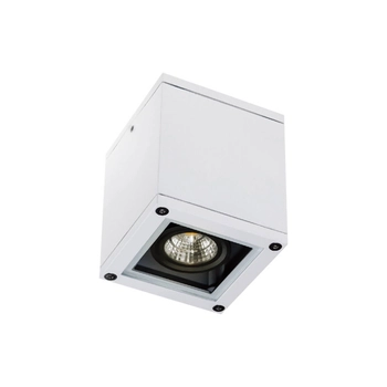 Zewnętrzna lampa sufitowa E270 kostka IP65 kwadratowa biała