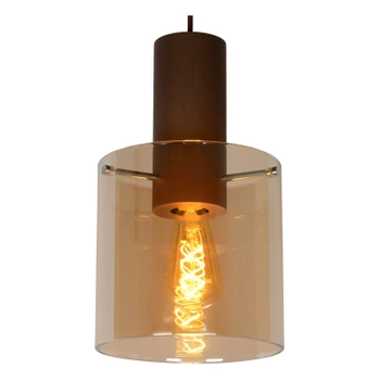 Wisząca lampa TOLEDO 74405/01/62 Lucide szklana miedziana bursztynowa