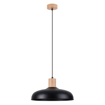 Lampa do salonu zwisająca Indy SL.1324 Sollux drewniana czarna