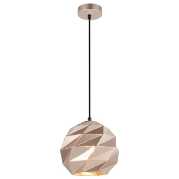 Wisząca LAMPA geometryczna PALERMO PND-2424-1S-GD Italux metalowa OPRAWA zwis kula ball złota