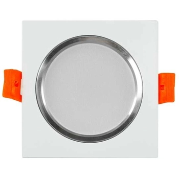 Podtynkowa LAMPA sufitowa VENUS 307873 Polux metalowa OPRAWA kwadratowa LED 7W 3000K do zabudowy biała