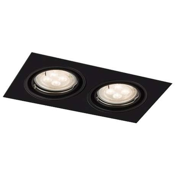 Wpust LAMPA sufitowa OMURA H 3343 Shilo wpuszczana OPRAWA prostokątna metalowa do zabudowy czarna