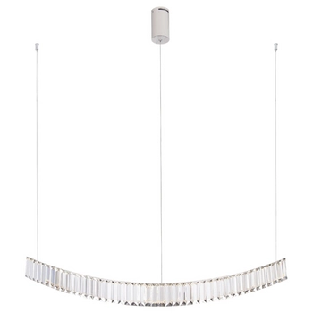 Kryształowa lampa wisząca Saphir P0392 Maxlight LED 13W 3000K nad wyspę chrom