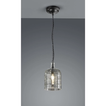 Loftowa lampa wisząca Astrid 302700102 szklana czarna