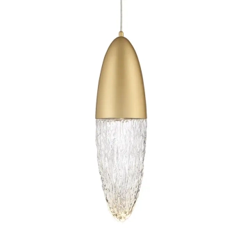 Szklana lampa wisząca Ecrou QN-ECROU-1P-BG LED 10W 3000K do salonu złoty